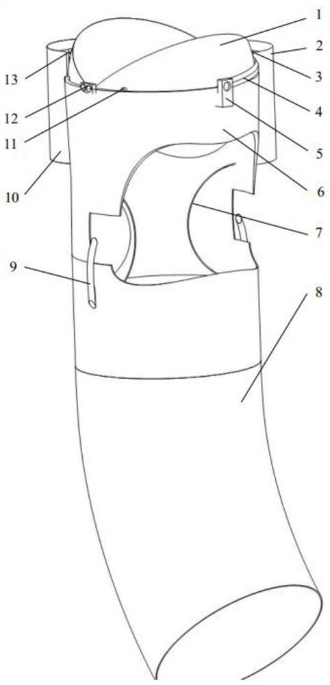 Robot end effector for picking flat and cut stalk of fruit, and operation method