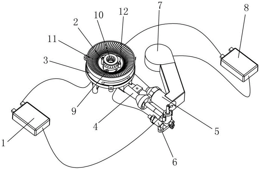 Domestic gas blasting stove with safety control system