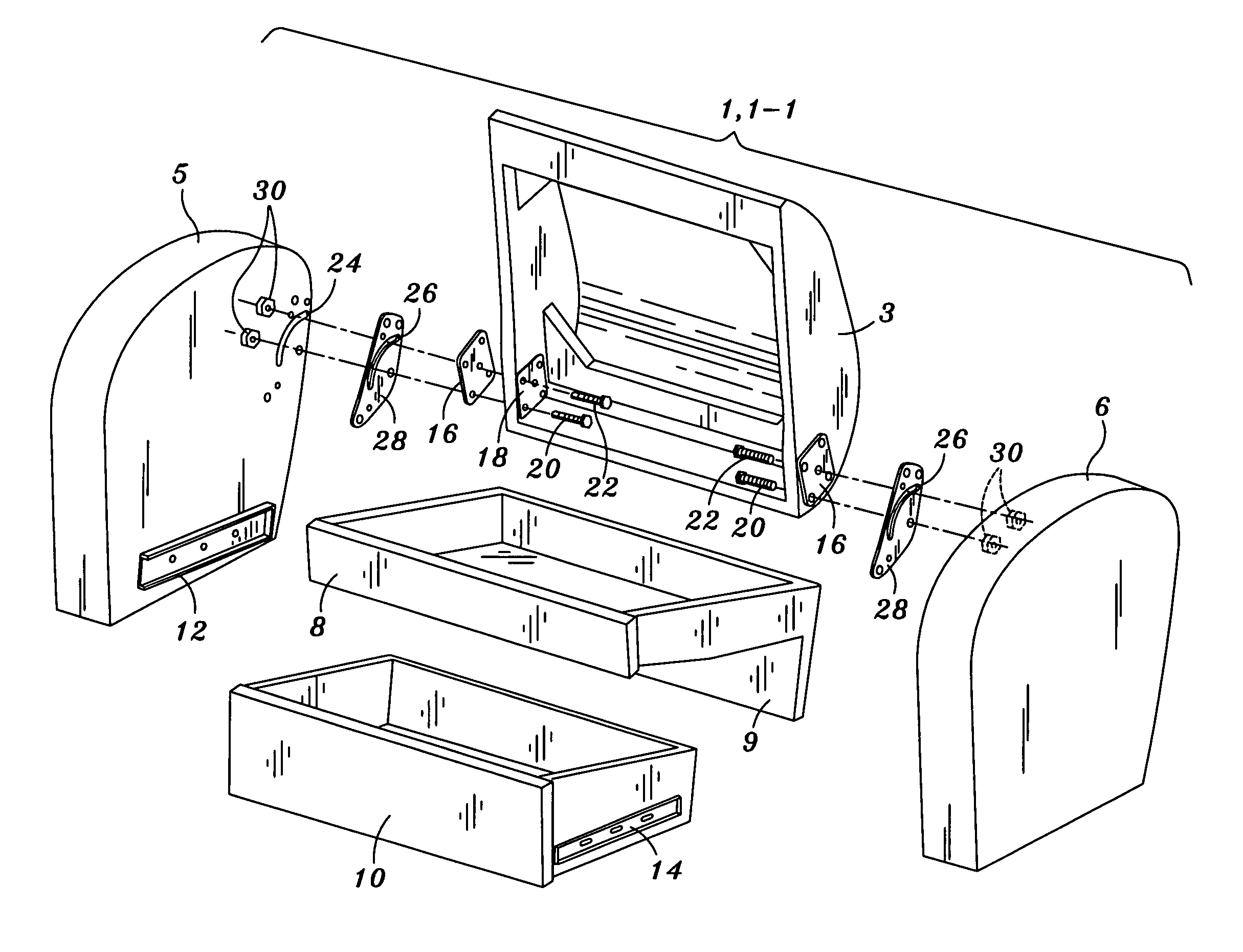 Folding ottoman