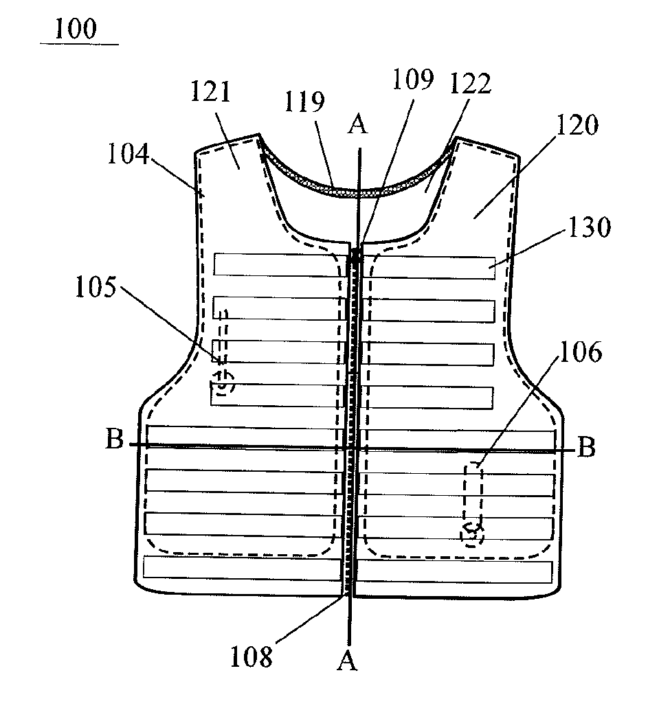 Protective garment with an inflatable floatation bladder