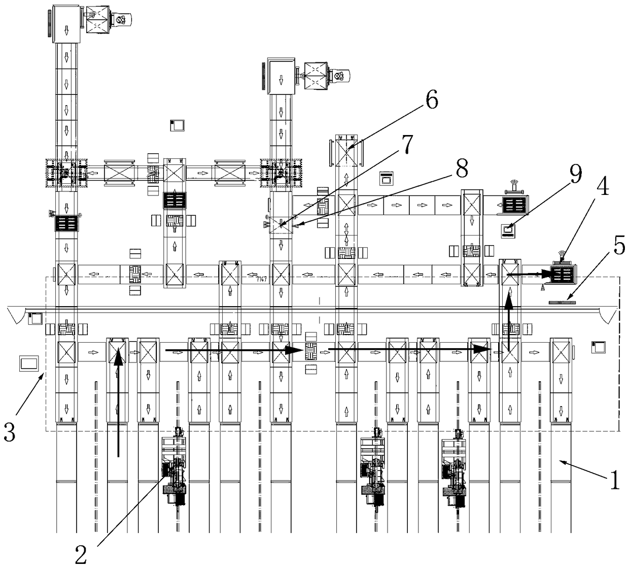 A method for random inspection of cigarette packs without trays on the conveying line