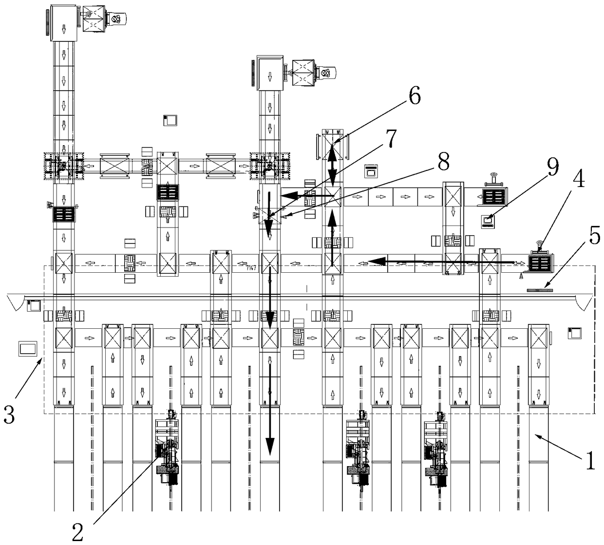 A method for random inspection of cigarette packs without trays on the conveying line