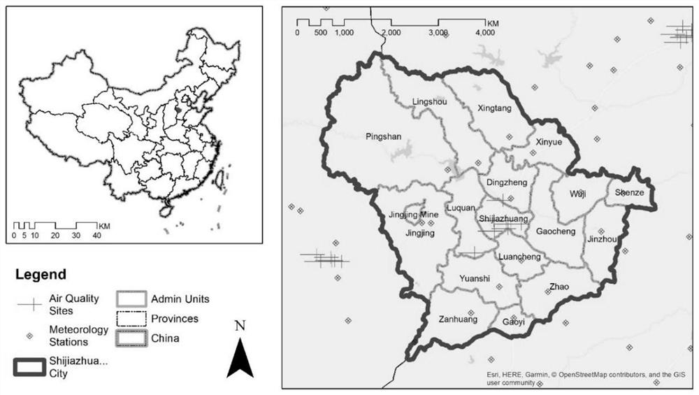 Space-time estimation and prediction method for PM2.5 concentration distribution