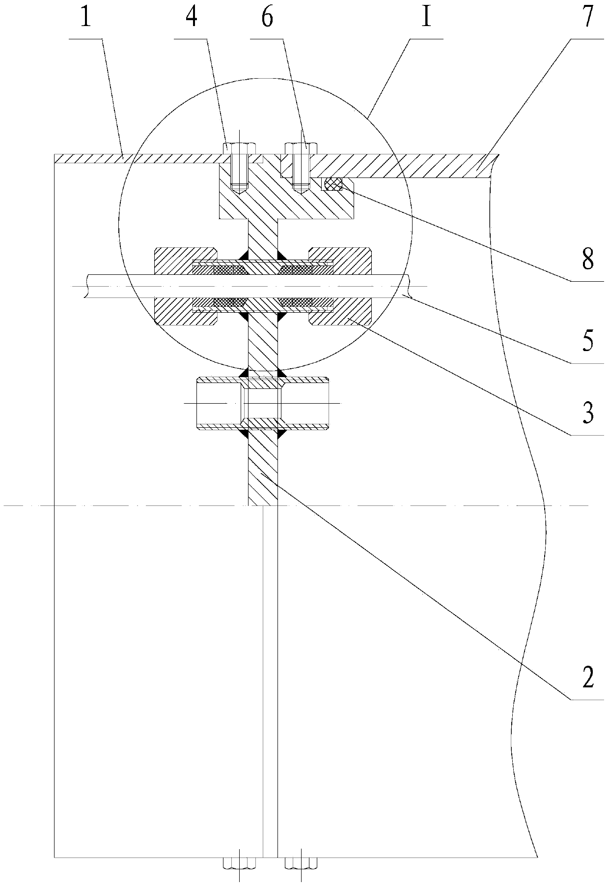 Cable inlet plate of sealed cabin