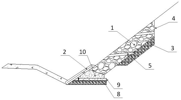 Construction method for drainage and protection of high cutting slope side ditch