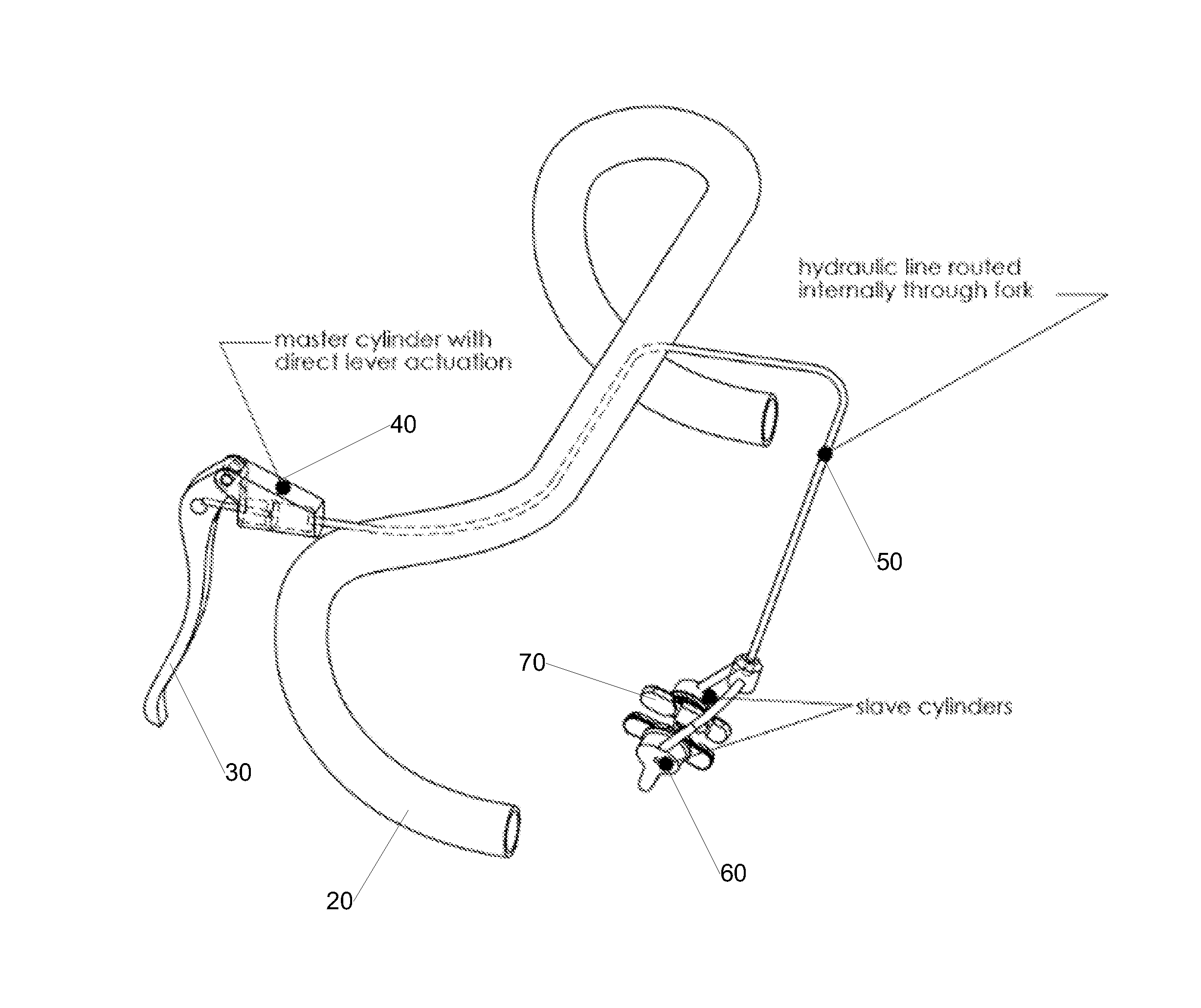 Frame Integrated Bicycle Brake System