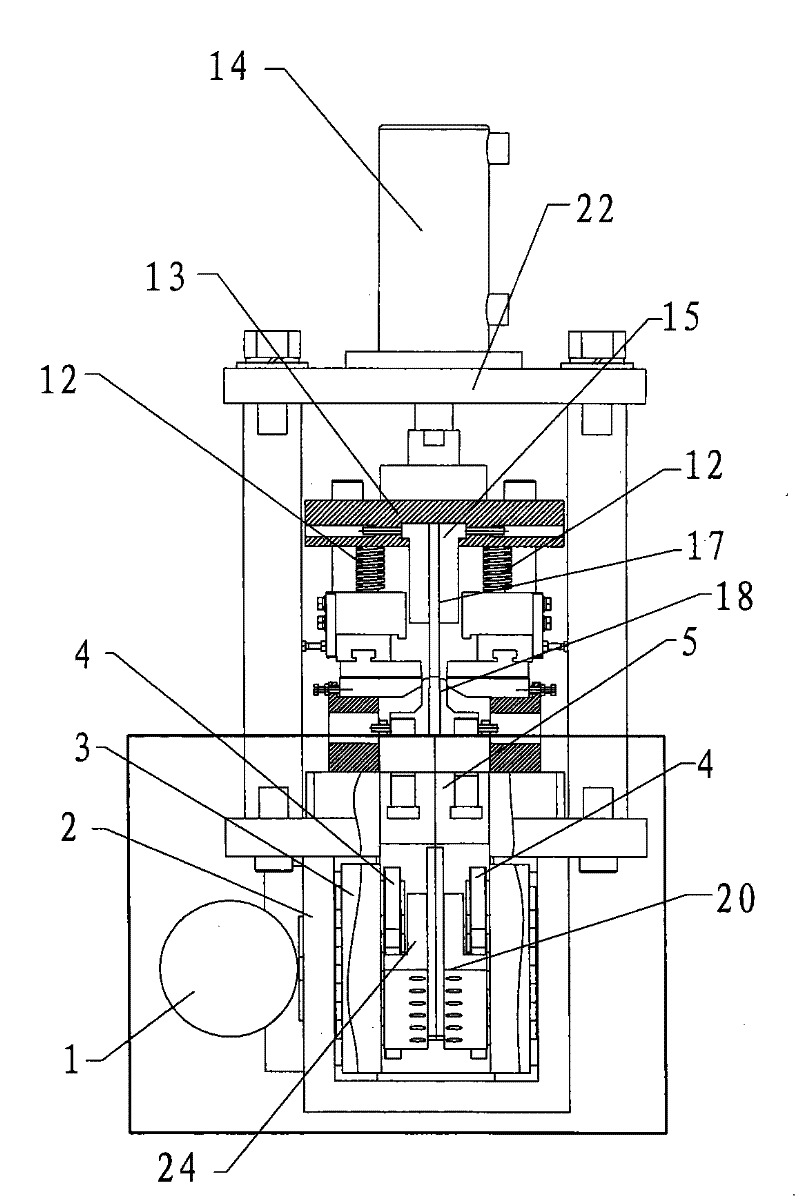 Push structure of forming device lower knife