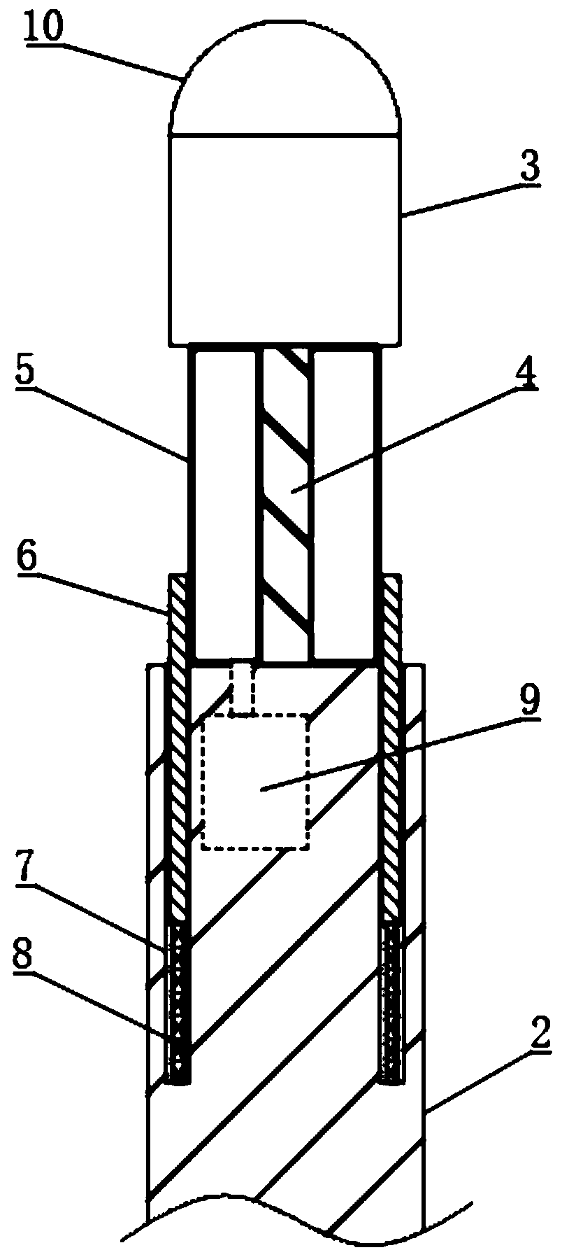 Air quality inspection sidewalk upright column and supporting system thereof