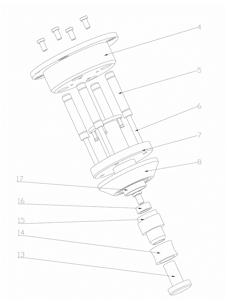 Several-time drawing formation device for deep-cylinder-shaped piece