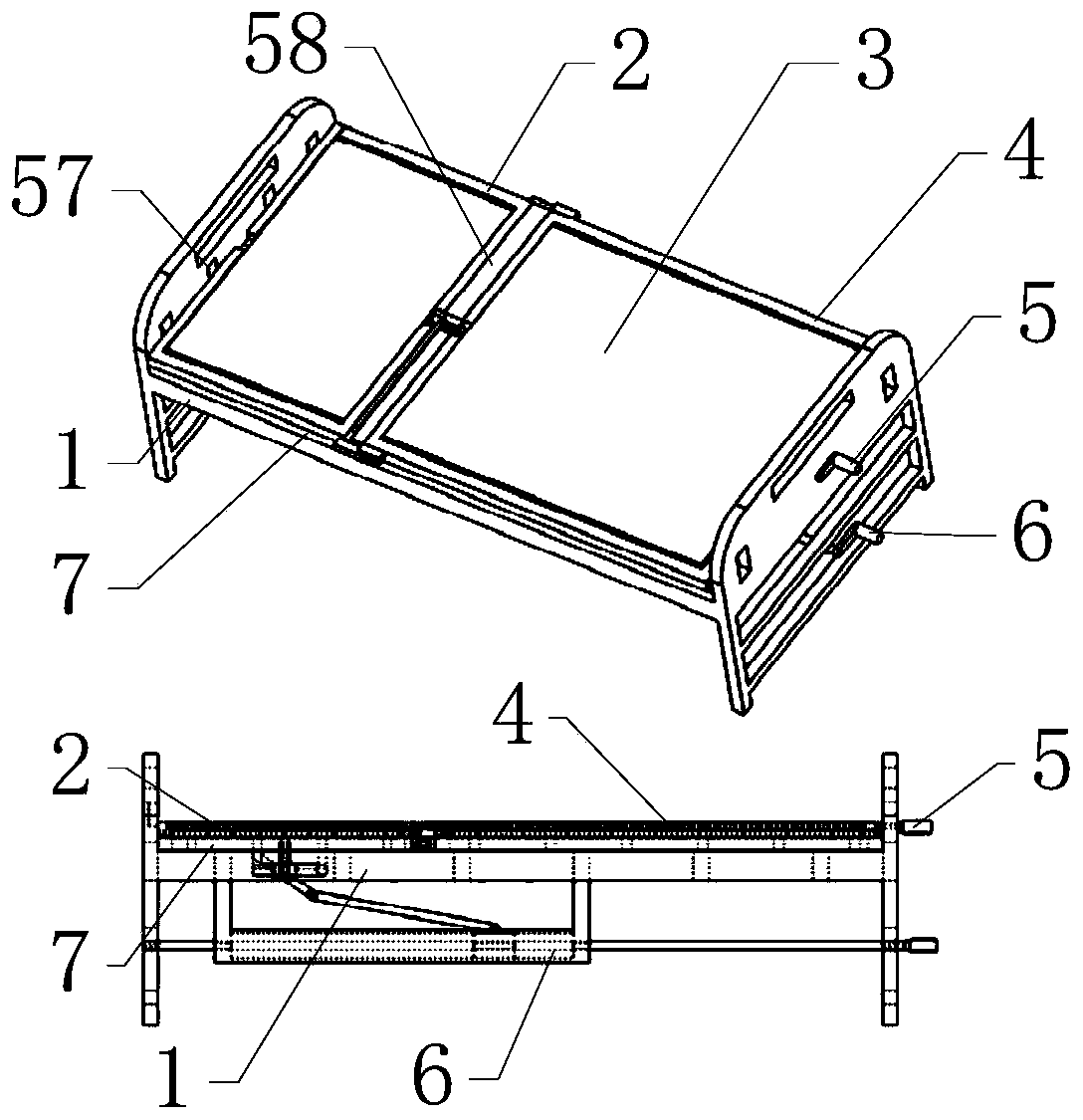 Easy-to-turn-over sickbed used in medical field