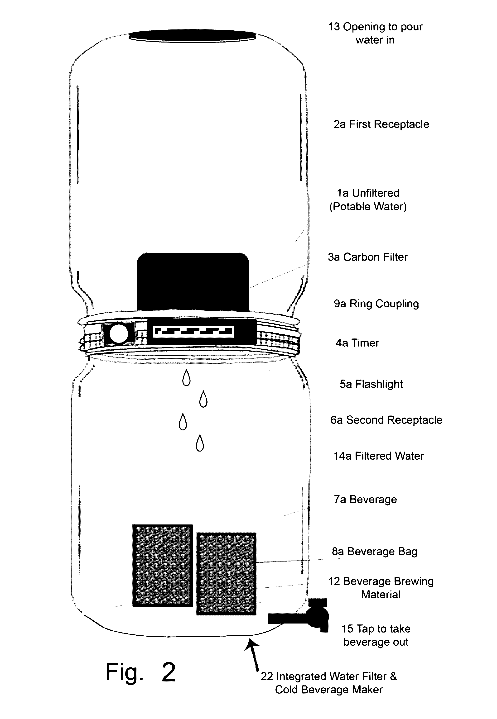 Apparatus and Method for making cold brewed beverage from unfiltered water