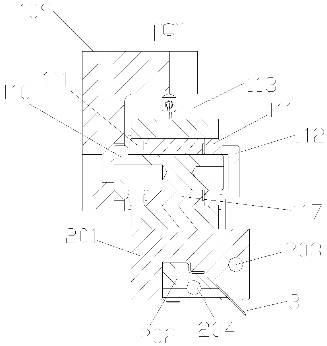 Adjusting mechanism of scraper for lcd production