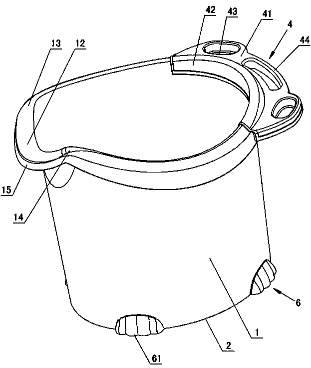 Storage-type bath container with safe headrest for children