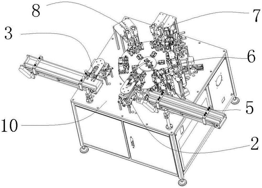 Automatic conducting strip welding device and machining technology thereof