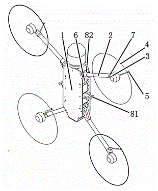 Transversely staggered four-rotor aircraft