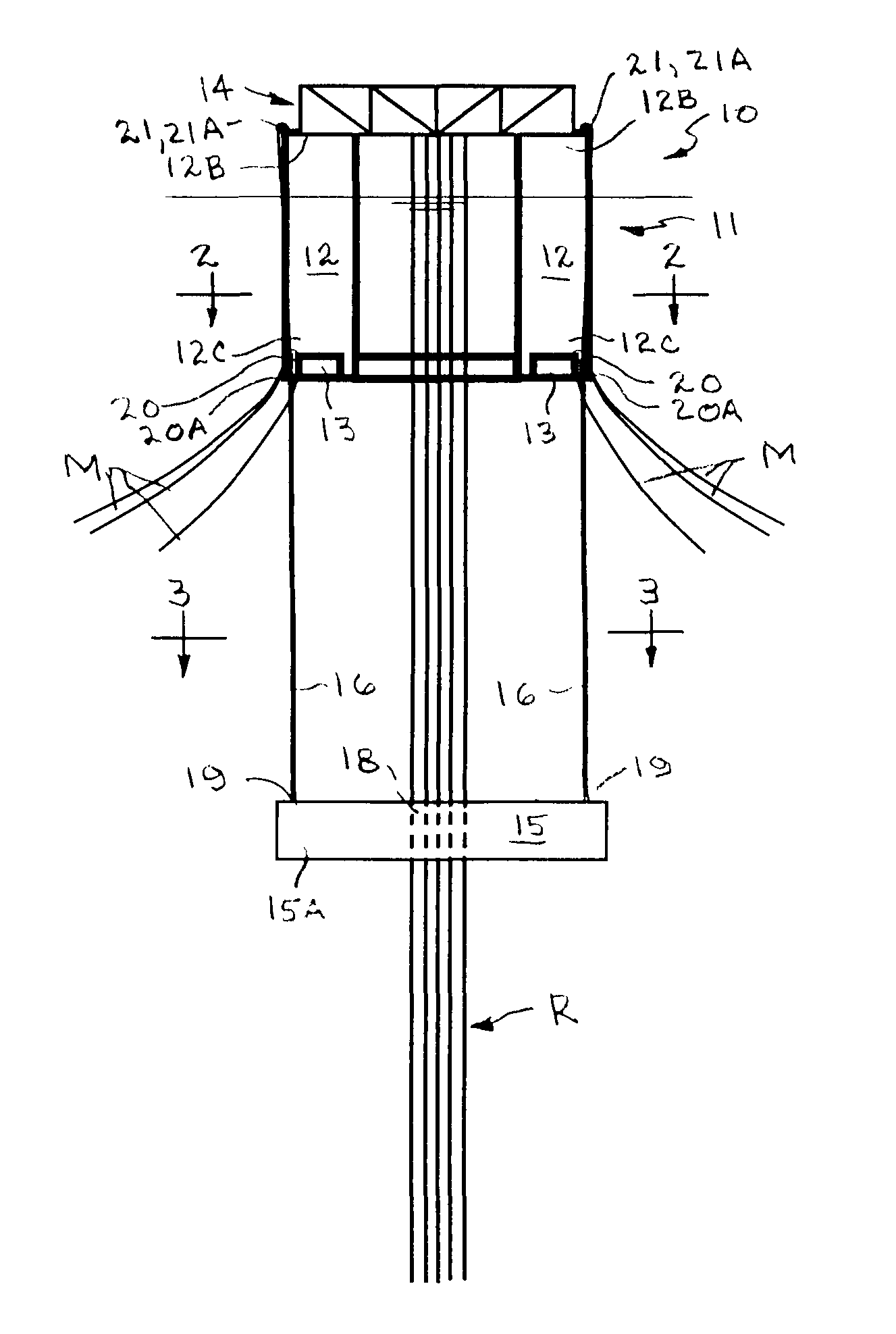 Offshore floating structure with motion dampers