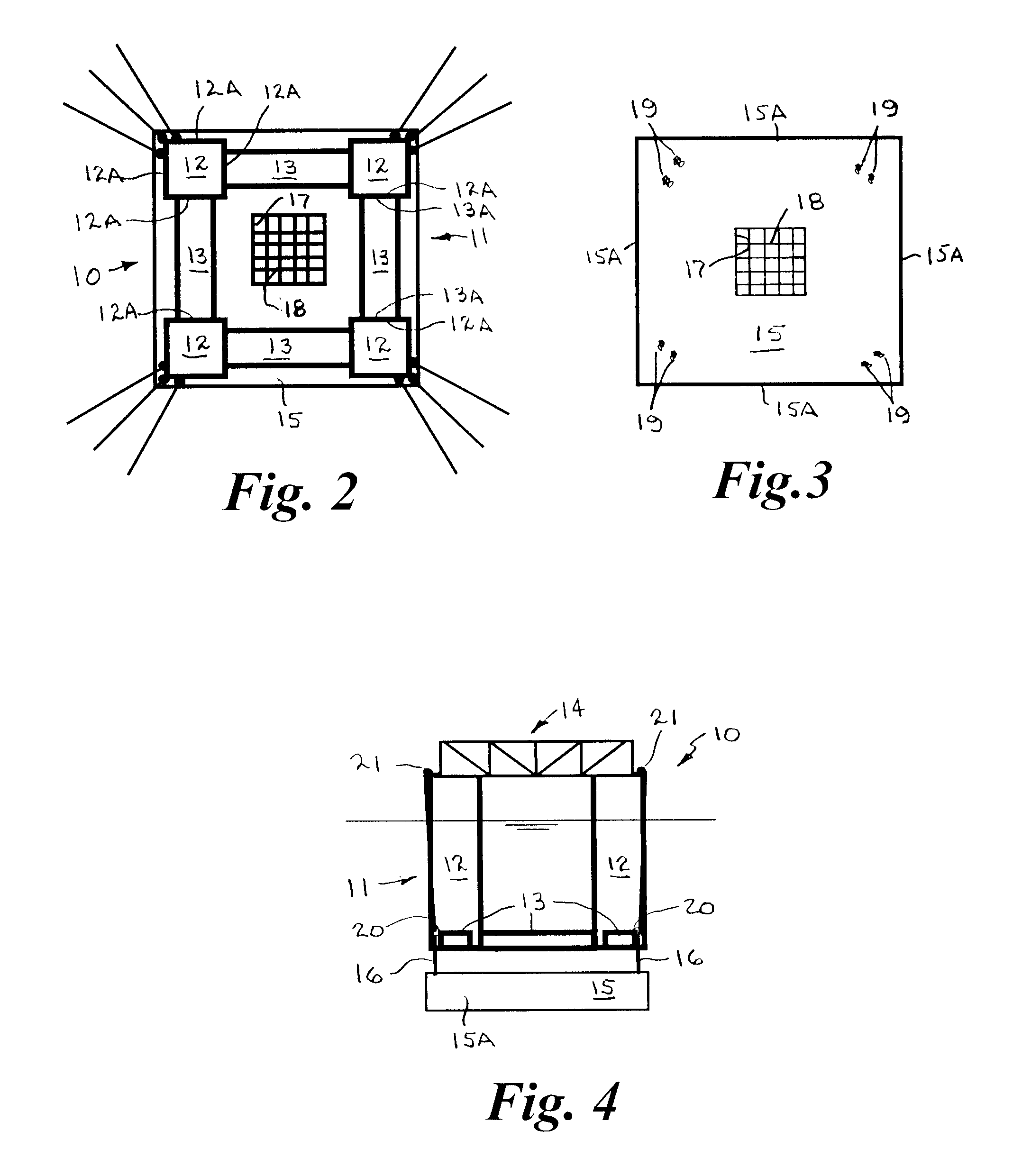 Offshore floating structure with motion dampers