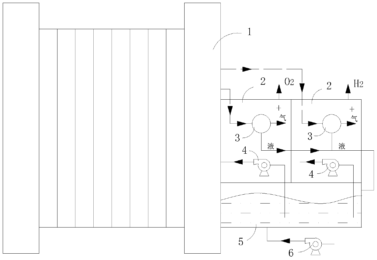 Electrolytic cell suitable for pressurizing circulating pump shell and working method thereof