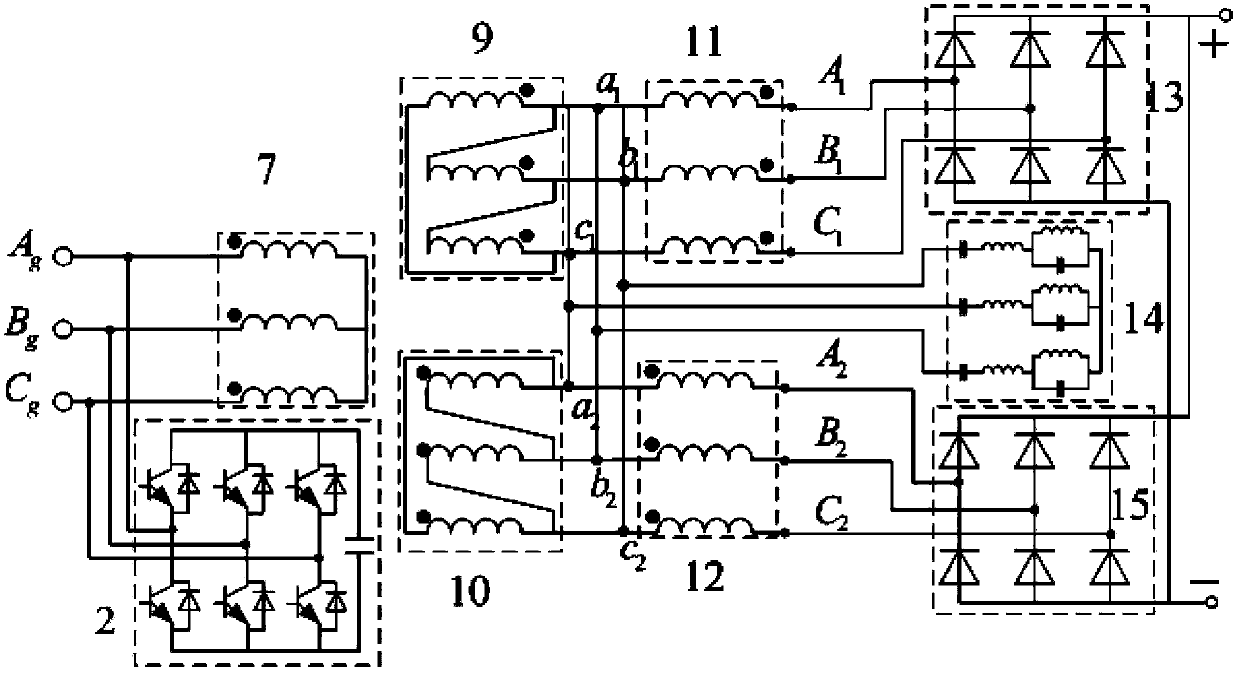 Direct-current power supply system applicable to pure electric bus charging stations and charging station thereof