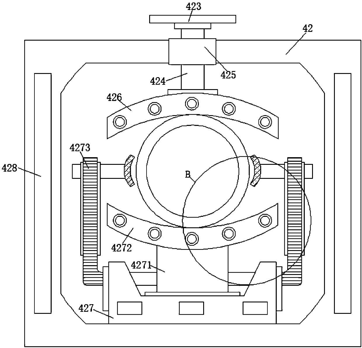 A clamping type vehicle-mounted positioning device for municipal pipeline transportation