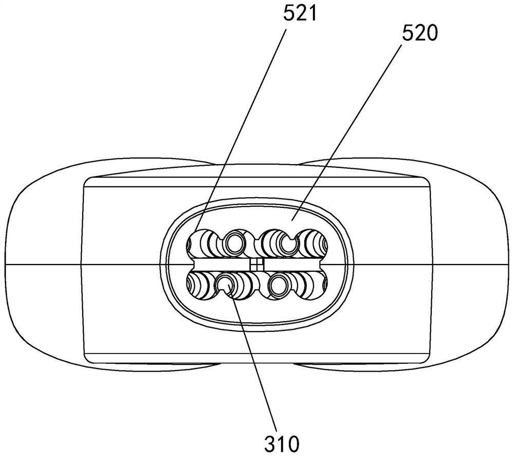 Novel airwave double-connection air tap, and assembly applying air tap