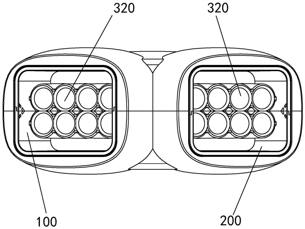 Novel airwave double-connection air tap, and assembly applying air tap