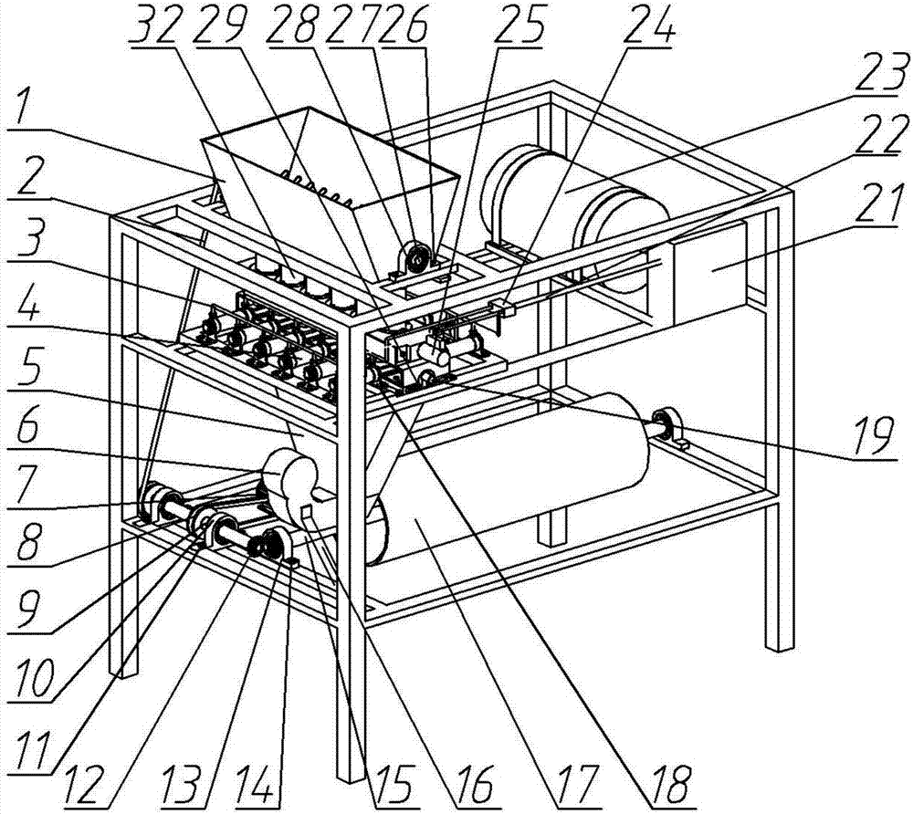 Device for separating walnut shells and extracting kernels and using method thereof