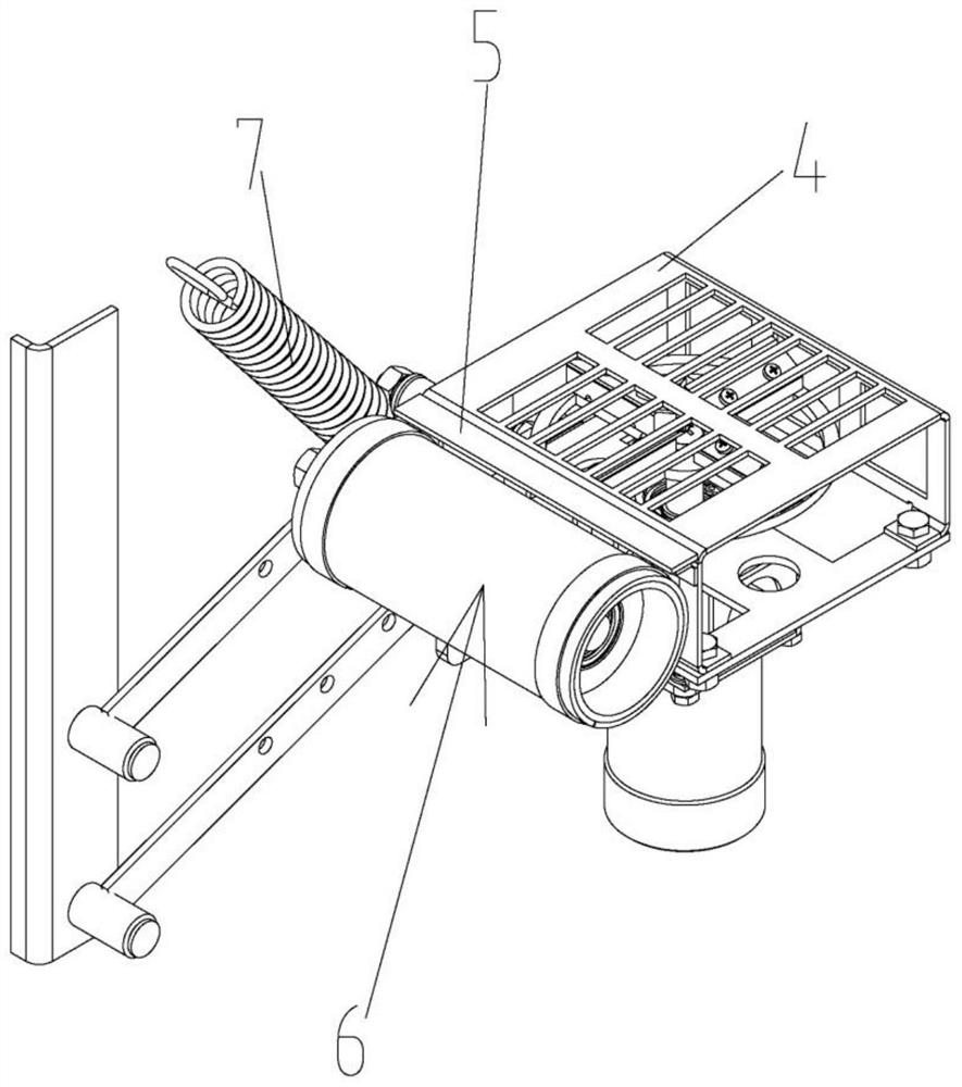 Floating type garlic root cutting device guided in through roller