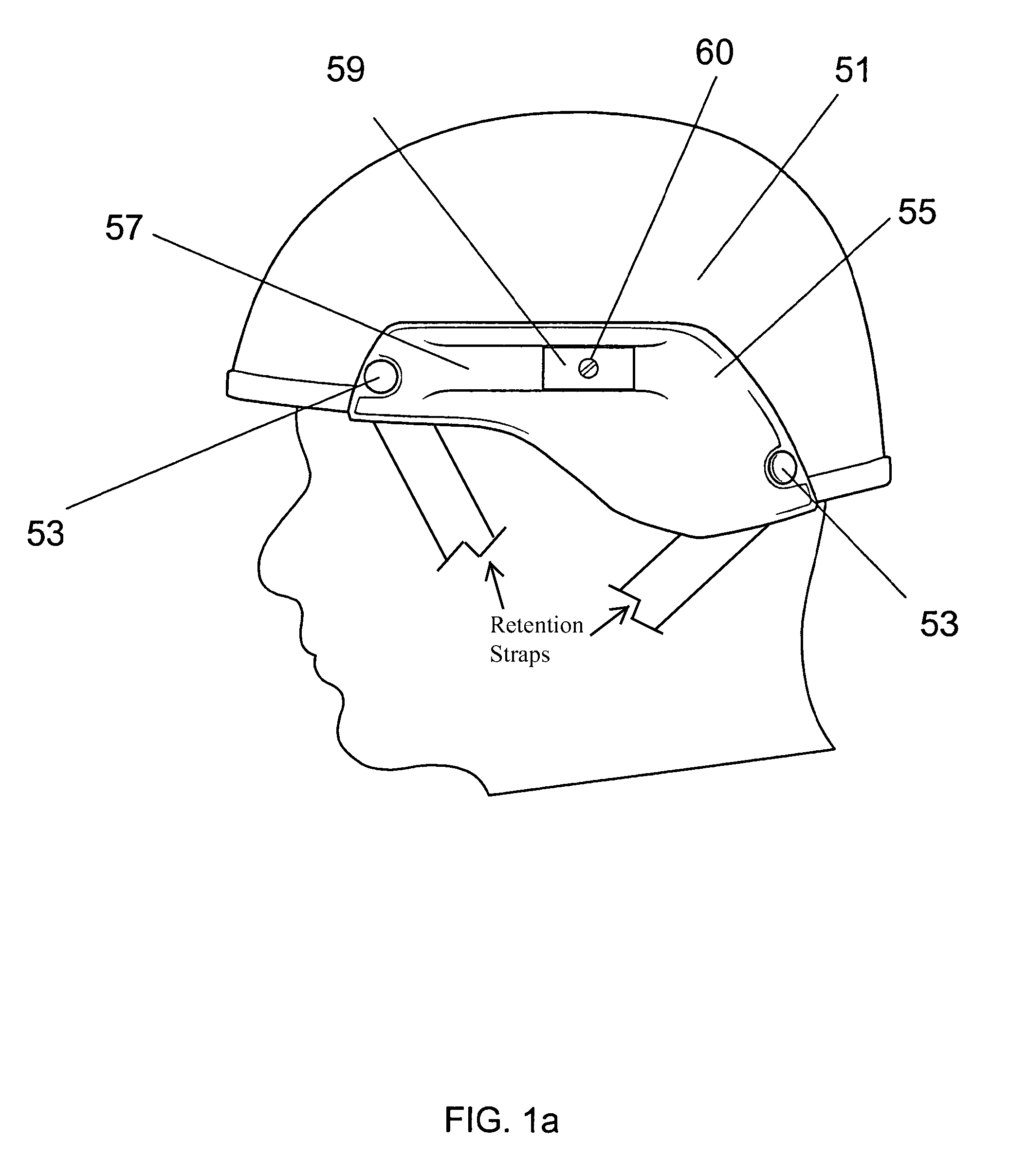 Hinged attachment of headgear to a helmet