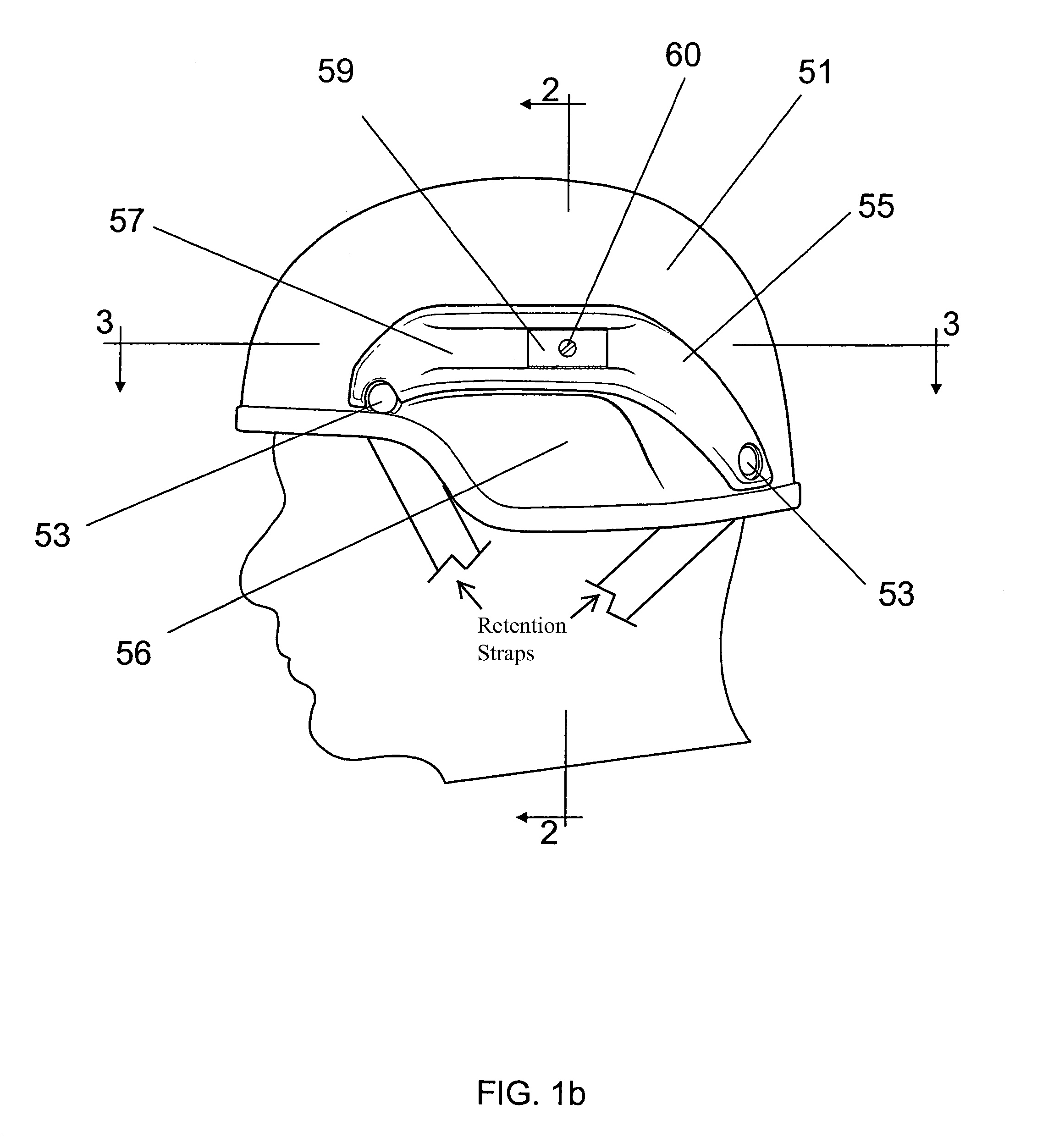 Hinged attachment of headgear to a helmet