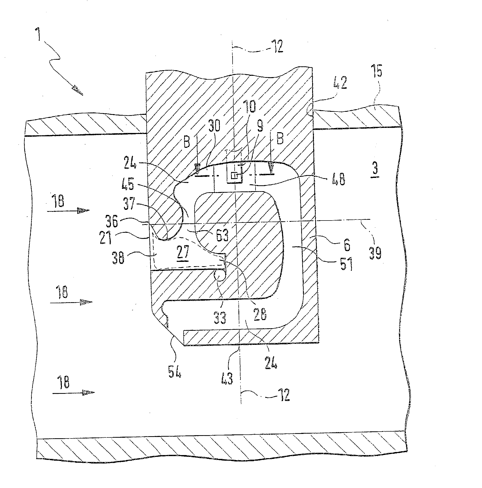 Device for determining at least one parameter of a medium flowing in a conduit