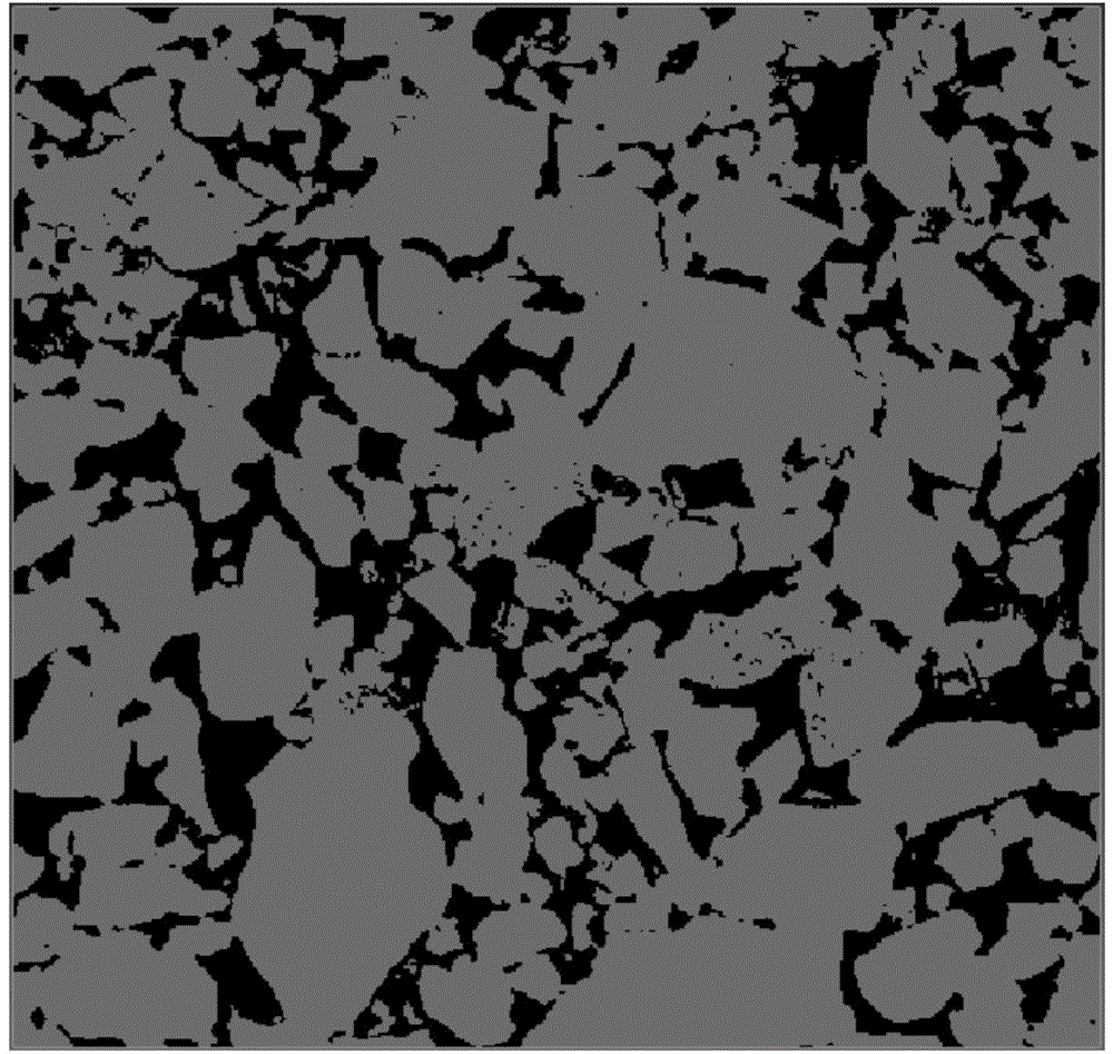 Two-dimensional model construction method for reflecting real rock core connectivity