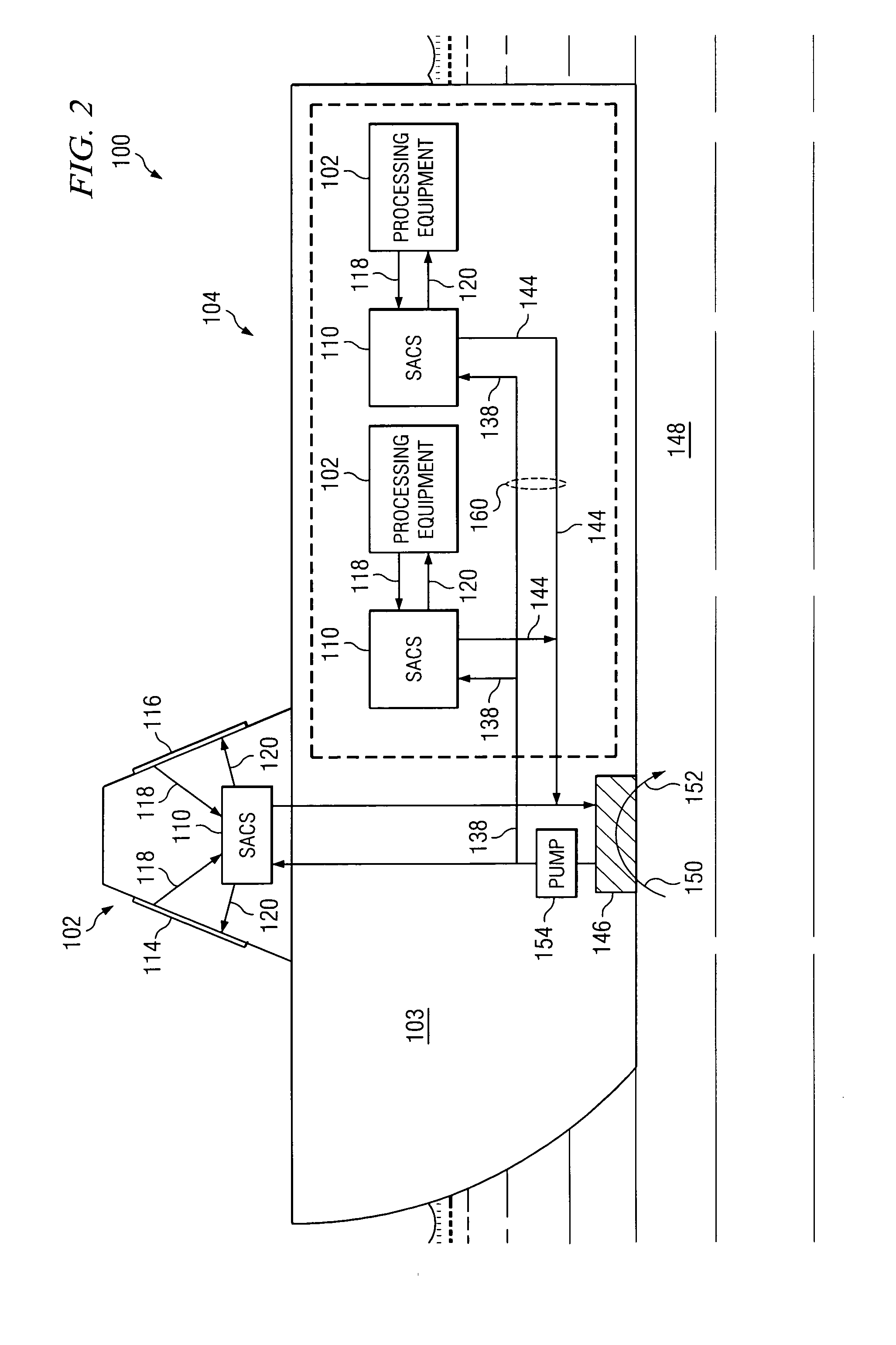 Method and apparatus for cooling with coolant at a subambient pressure