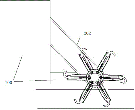 Forage tedding device capable of sweeping off forage and driven by belt