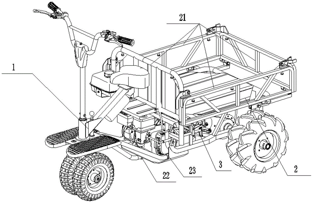 A ride-on transfer vehicle