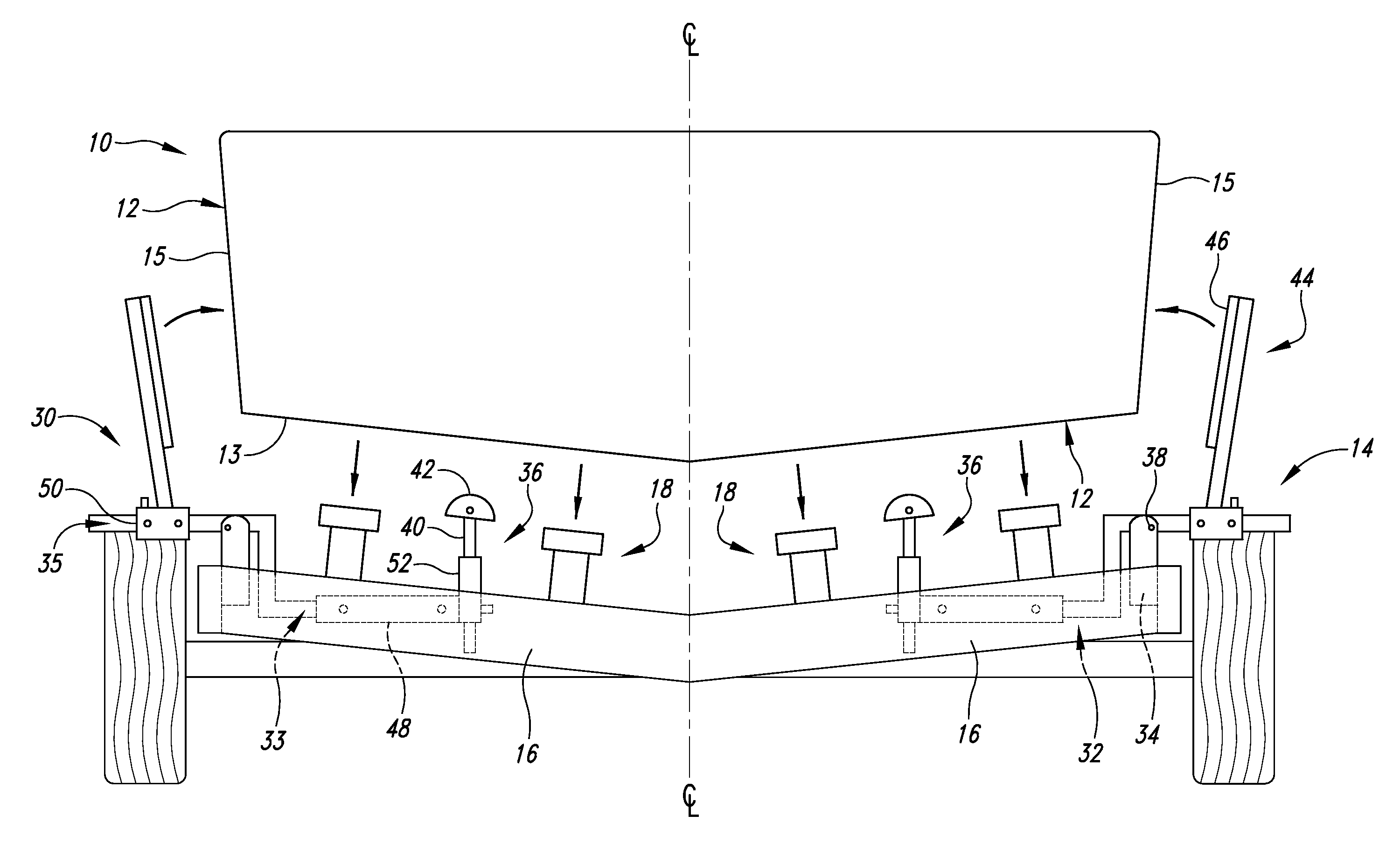 Device for guiding a boat on a trailer