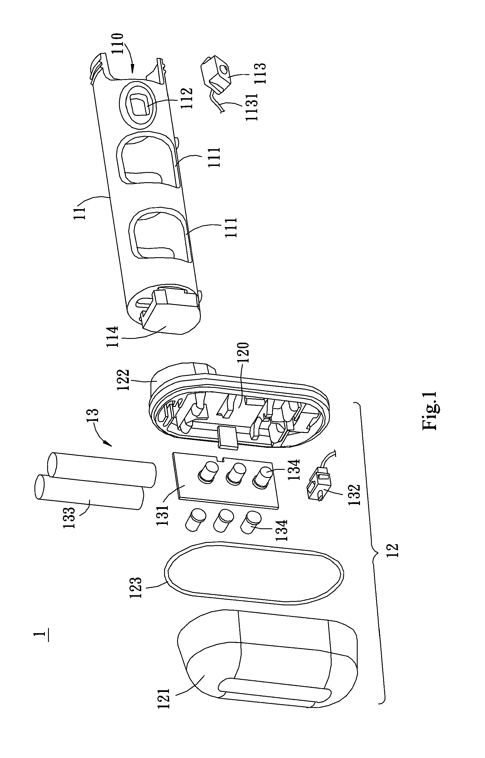 Bike handlebar grip structure hanging caution/direction light device