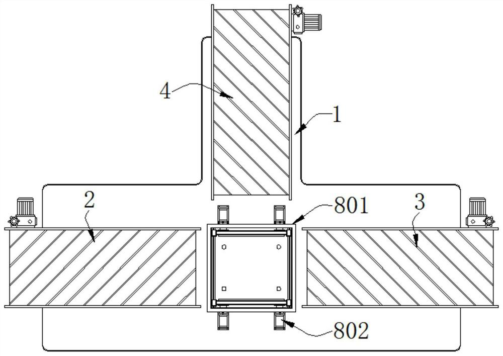 Transfer device with clamping protection structure for display screen production