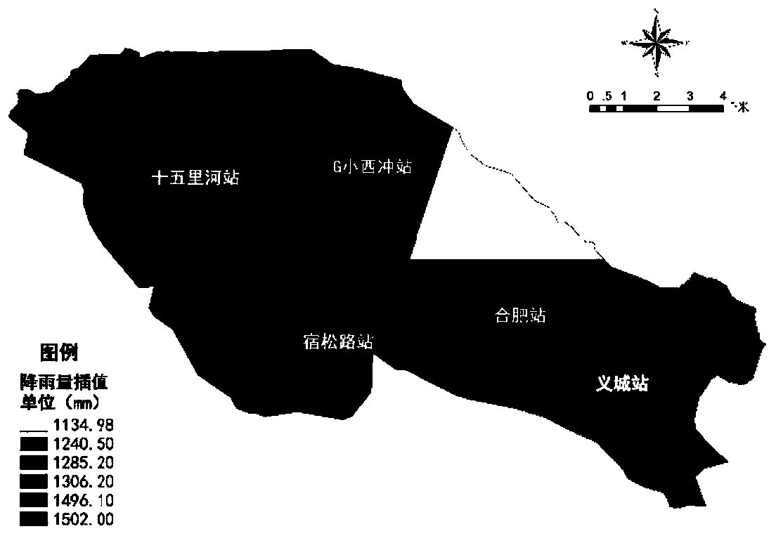 Rainfall runoff pollution load measuring and calculating method based on remote sensing interpretation and rainfall experiments