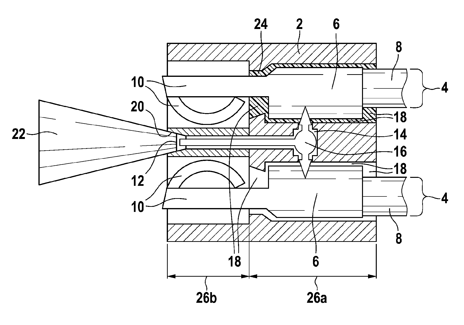 Sealing housings for plug-in contact elements