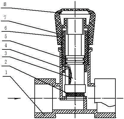 Particular kind differential screw elevation type completely plastic valve