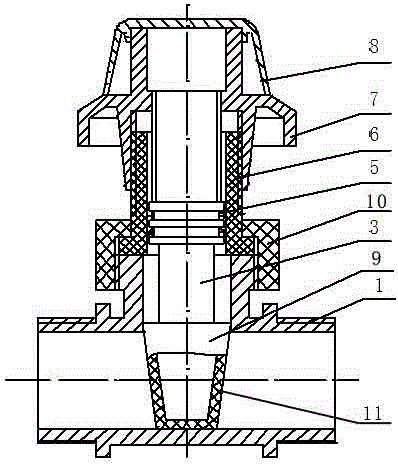 Particular kind differential screw elevation type completely plastic valve