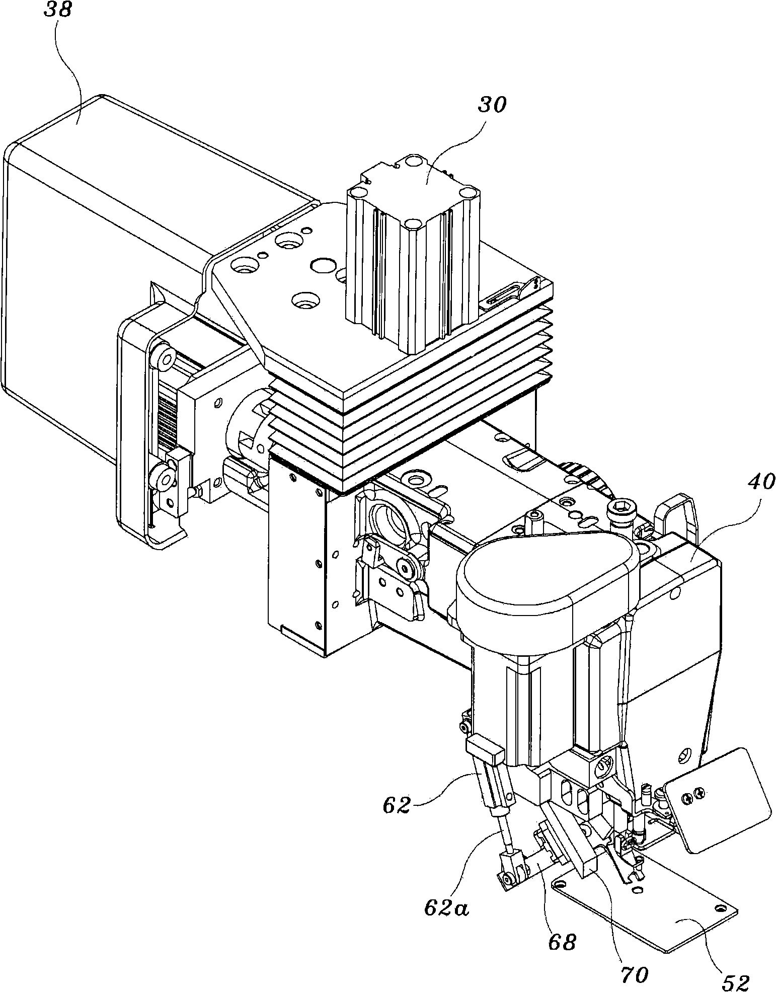 Sewing machine upper thread breaking and clamping device