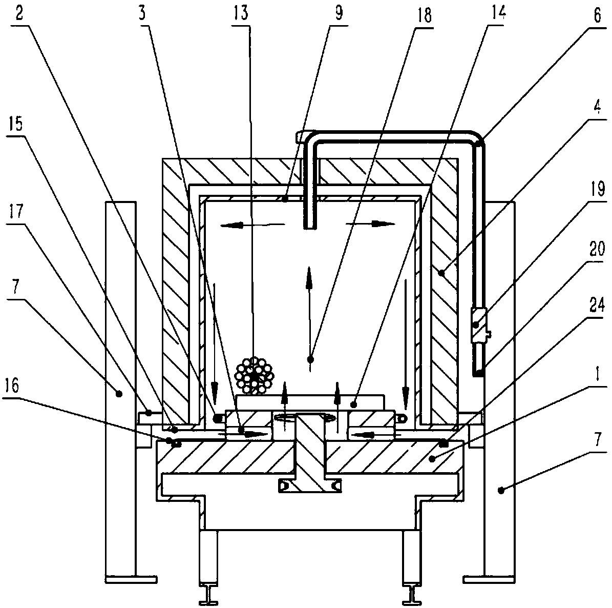 A trolley type annealing furnace