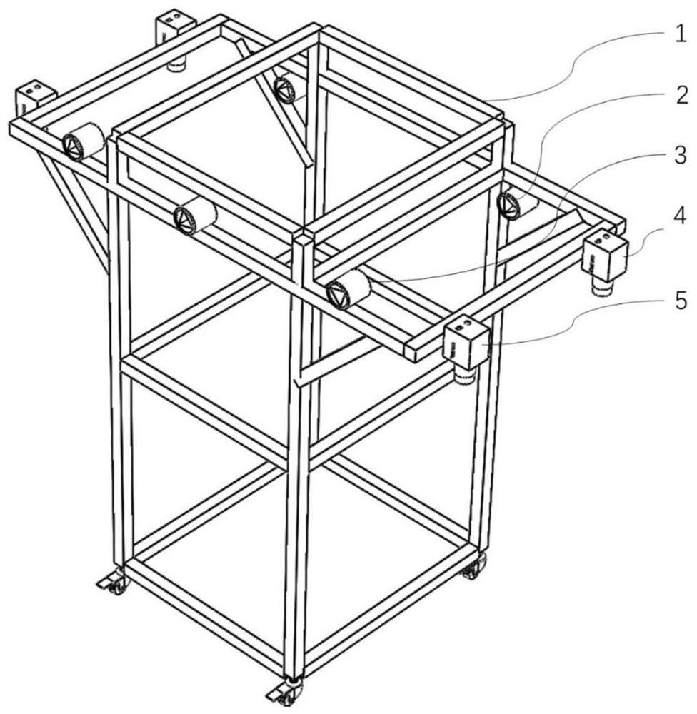 High-speed rail ballastless track bearing platform three-dimensional shape detection method based on digital image