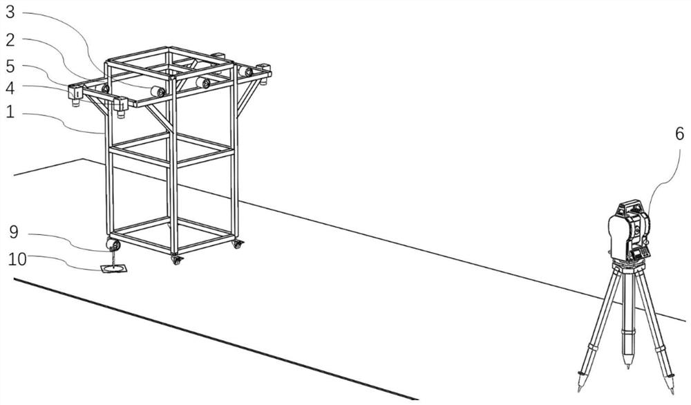 High-speed rail ballastless track bearing platform three-dimensional shape detection method based on digital image