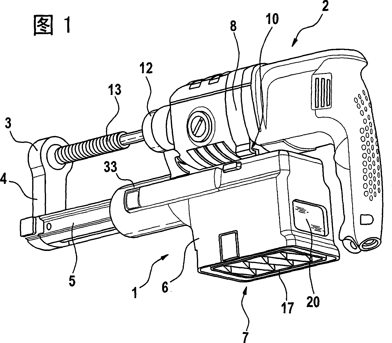 Dust collection device for an handheld electrical tool