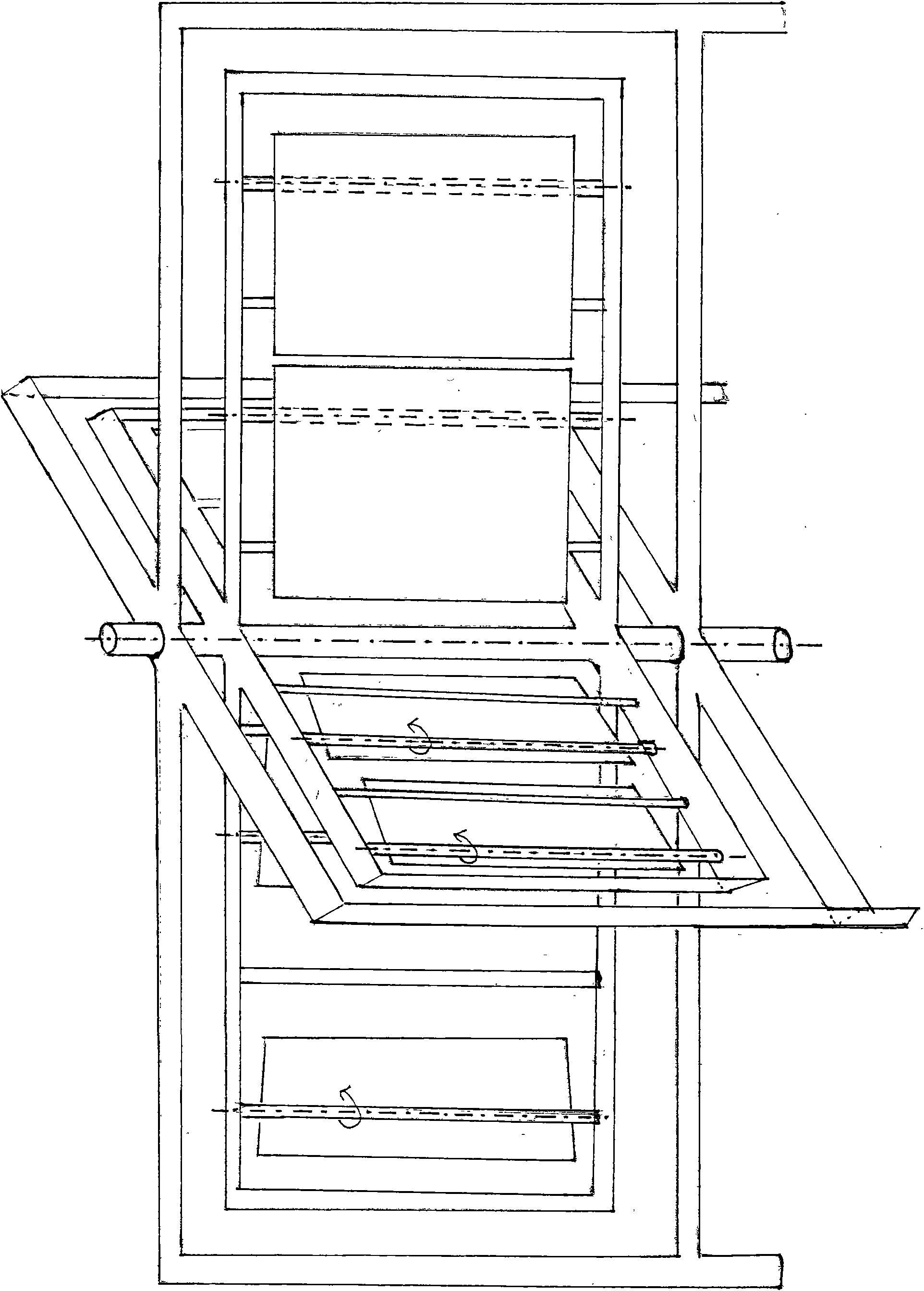 Door type self-return vertical shaft geomantic vehicle