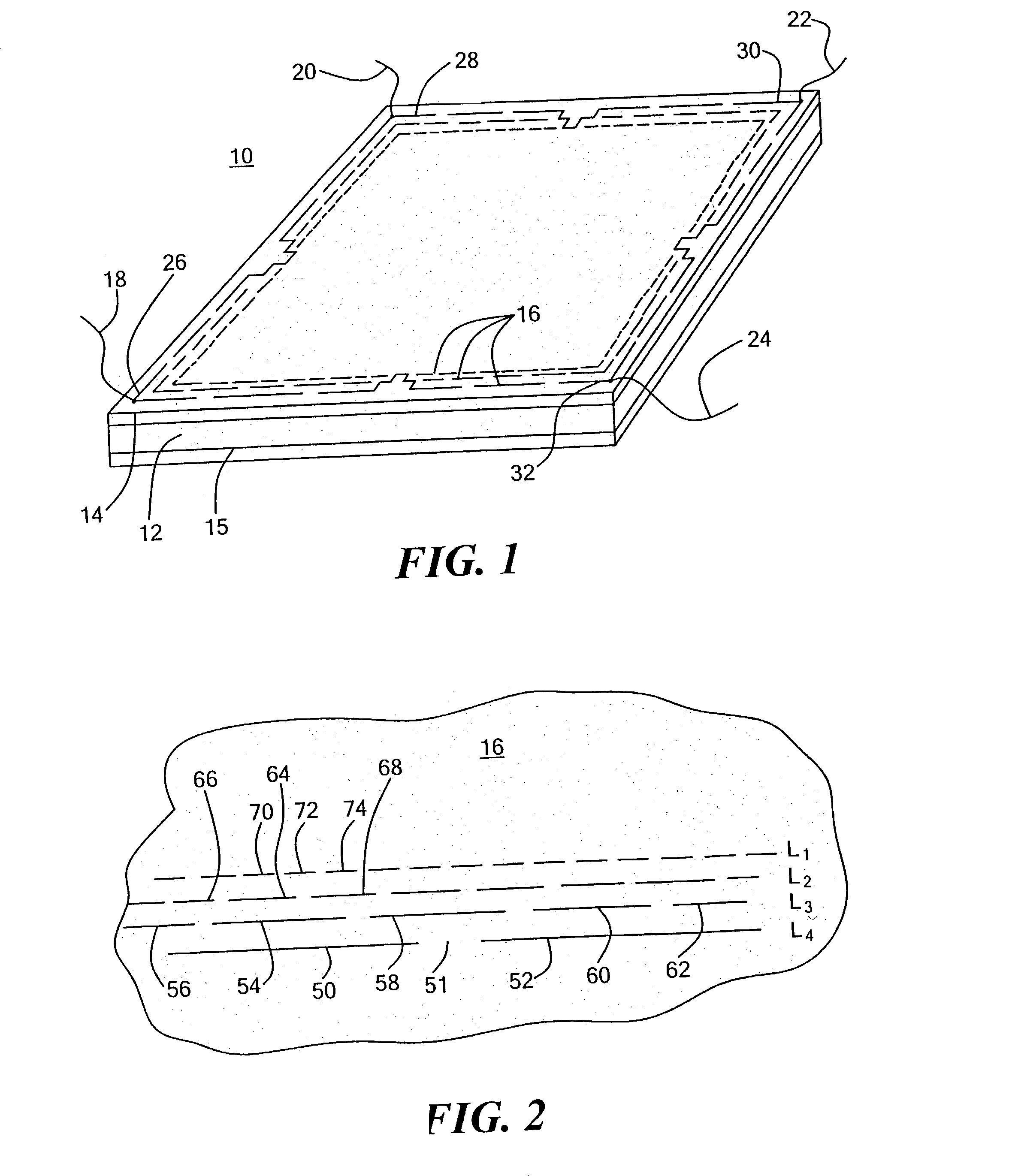 Touch panel with improved linear response and minimal border width electrode pattern