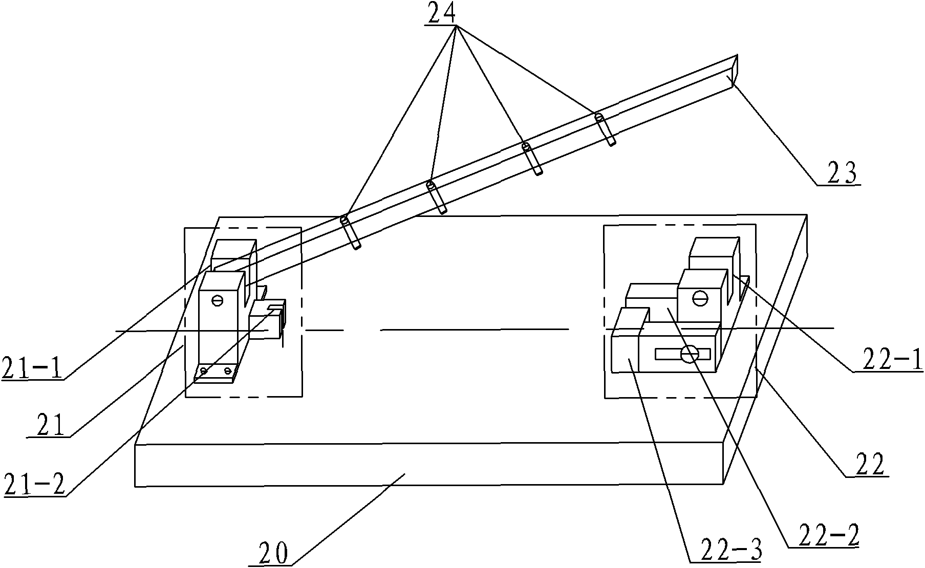 Laser double-side synchronous welding system with skin-skeleton structure